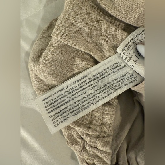 ABERCROMBIE & FITCH Women's Beige Linen Cross Back Tank Blouse Size Small - Picture 5 of 6